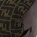 FENDI Zucca Canvas Hand Bag Brown Black Auth 174570-12