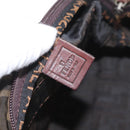 FENDI Zucca Canvas Hand Bag Brown Black Auth 174570-16