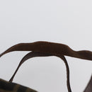 FENDI Zucca Canvas Hand Bag Brown Black Auth 174570-8