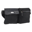 GUCCI Waist bag Canvas Black Silver 28566 Auth 174571-1
