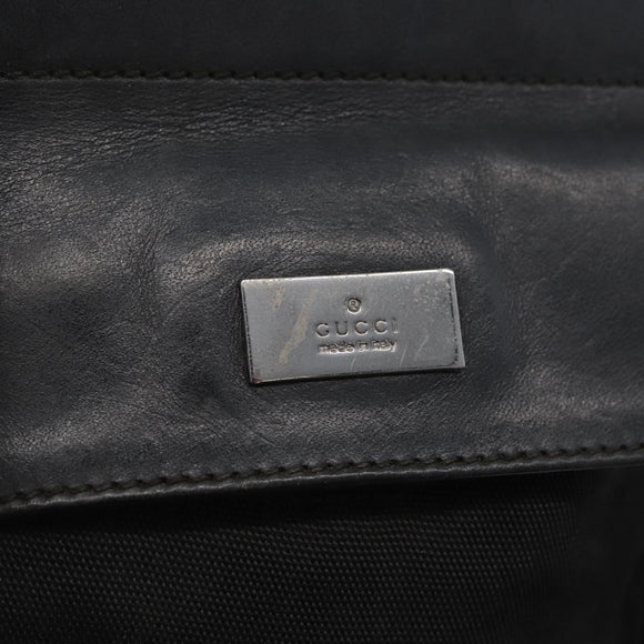 GUCCI Waist bag Canvas Black Silver 28566 Auth 174571