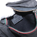 GUCCI Waist bag Canvas Black Silver 28566 Auth 174571-21