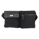 GUCCI Waist bag Canvas Black Silver 28566 Auth 174571-13