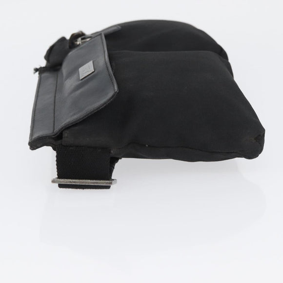 GUCCI Waist bag Canvas Black Silver 28566 Auth 174571