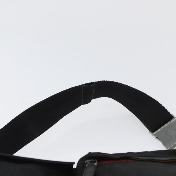GUCCI Waist bag Canvas Black Silver 28566 Auth 174571