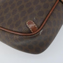 CELINE Macadam Canvas Shoulder Bag PVC Leather Brown Gold Auth 174572-11