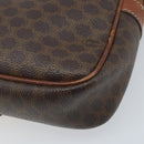 CELINE Macadam Canvas Shoulder Bag PVC Leather Brown Gold Auth 174572-12