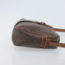 CELINE Macadam Canvas Shoulder Bag PVC Leather Brown Gold Auth 174572-4