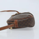 CELINE Macadam Canvas Shoulder Bag PVC Leather Brown Gold Auth 174572-5