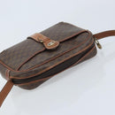 CELINE Macadam Canvas Shoulder Bag PVC Leather Brown Gold Auth 174572-6