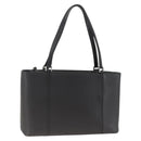 BURBERRY Tote Bag Leather Black Silver Auth 174574-1