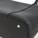 BURBERRY Tote Bag Leather Black Silver Auth 174574-9