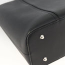 BURBERRY Tote Bag Leather Black Silver Auth 174574-14