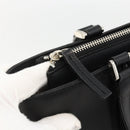 BURBERRY Tote Bag Leather Black Silver Auth 174574-10