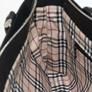 BURBERRY Tote Bag Leather Black Silver Auth 174574-19