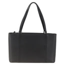 BURBERRY Tote Bag Leather Black Silver Auth 174574-13