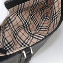 BURBERRY Tote Bag Leather Black Silver Auth 174574-22