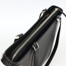 BURBERRY Tote Bag Leather Black Silver Auth 174574-6