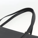 BURBERRY Tote Bag Leather Black Silver Auth 174574-8