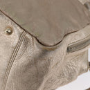 Chloe Hand Bag Leather Beige Gold Auth 174575-11