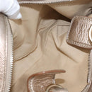 Chloe Hand Bag Leather Beige Gold Auth 174575-21