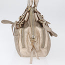 Chloe Hand Bag Leather Beige Gold Auth 174575-5
