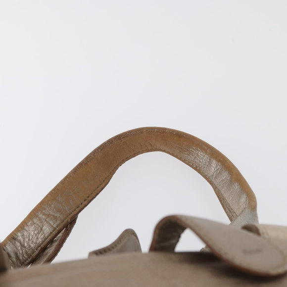 Chloe Hand Bag Leather Beige Gold Auth 174575