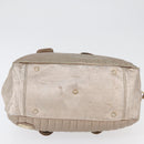 Chloe Hand Bag Leather Beige Gold Auth 174575-9