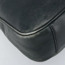 GUCCI Bamboo Shoulder Bag Leather 2way Black Gold 001 3444 1038 Auth 174578-17