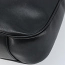 GUCCI Bamboo Shoulder Bag Leather 2way Black Gold 001 1781 1577 Auth 174579-16