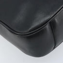 GUCCI Bamboo Shoulder Bag Leather 2way Black Gold 001 1781 1577 Auth 174579-17