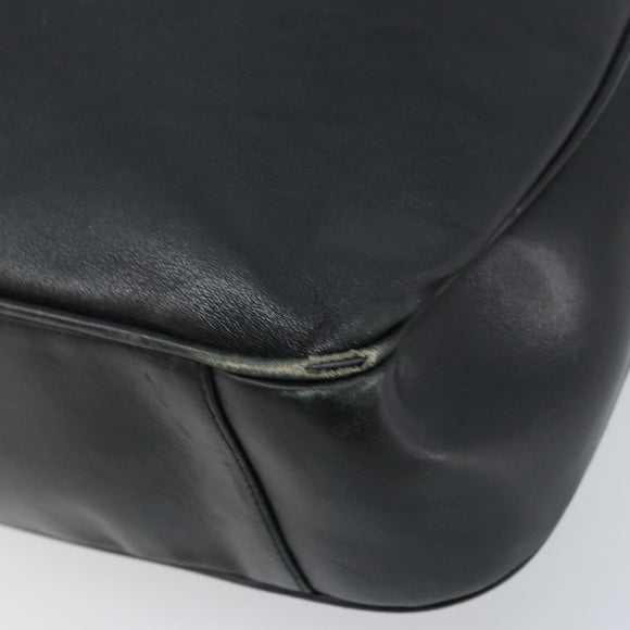 GUCCI Bamboo Shoulder Bag Leather 2way Black Gold 001 3444 1577 Auth 174580