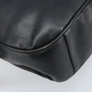 GUCCI Bamboo Shoulder Bag Leather 2way Black Gold 001 3444 1577 Auth 174580-18