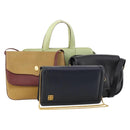 VALENTINO Givenchy Cartier Bvlgari Tas Leer 4 Stuks Zwart Beige Origineel 174583-1
