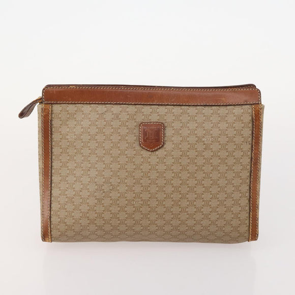 CELINE Macadam Canvas C Macadam Canvas Bag PVC Leather 3 Set Brown Auth 174584