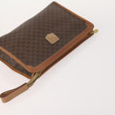 CELINE Macadam Canvas Clutch Bag PVC Leather 3 Set Brown Auth 174585-11