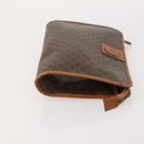 CELINE Macadam Canvas Clutch Bag PVC Leather 3 Set Brown Auth 174585-16
