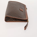 CELINE Macadam Canvas Clutch Bag PVC Leather 3 Set Brown Auth 174585-4