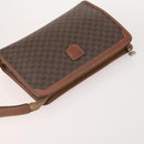 CELINE Macadam Canvas Clutch Bag PVC Leather 3 Set Brown Auth 174585-5