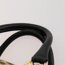 Gianni Versace Boston Bag PVC 2way Yellow Black gold Auth 174587-15