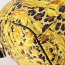 Gianni Versace Boston Bag PVC 2way Yellow Black gold Auth 174587-18