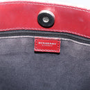 BURBERRY Nova Check Hand Bag PVC Beige Silver Auth 174589-14