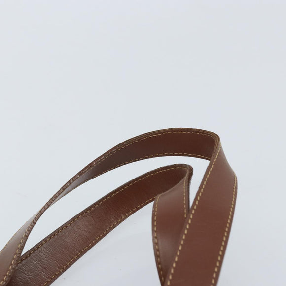 BURBERRY Nova Check Hand Bag PVC Beige Gold Auth 174590