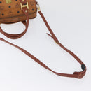 MCM Vicetos Logogram Hand Bag PVC Leather 2way Brown Gold Auth 174594-10