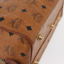 MCM Vicetos Logogram Hand Bag PVC Leather 2way Brown Gold Auth 174594-13