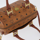 MCM Vicetos Logogram Hand Bag PVC Leather 2way Brown Gold Auth 174594-7