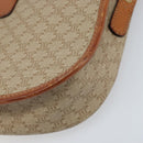 CELINE Macadam Canvas Shoulder Bag PVC Beige Gold Auth 174598-15