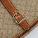 CELINE Macadam Canvas Shoulder Bag PVC Beige Gold Auth 174598-17