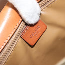 CELINE Macadam Canvas Shoulder Bag PVC Beige Gold Auth 174598-18