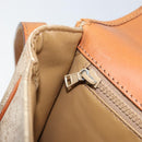 CELINE Macadam Canvas Shoulder Bag PVC Beige Gold Auth 174598-21